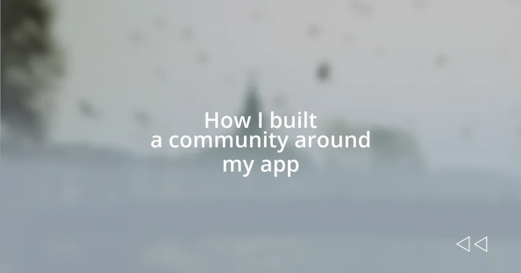 How I built a community around my app