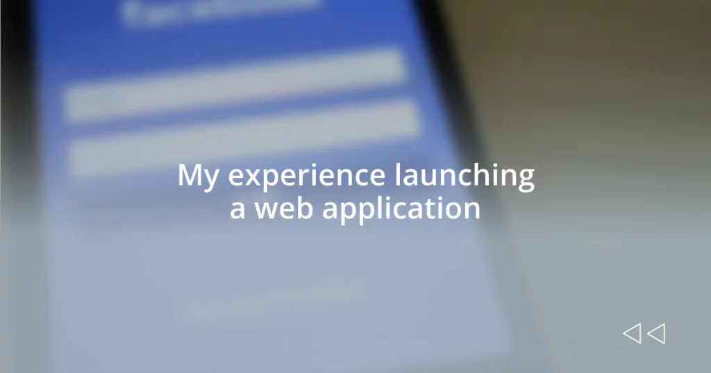 My experience launching a web application