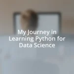 My Journey in Learning Python for Data Science