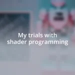 My trials with shader programming