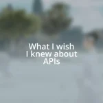 What I wish I knew about APIs